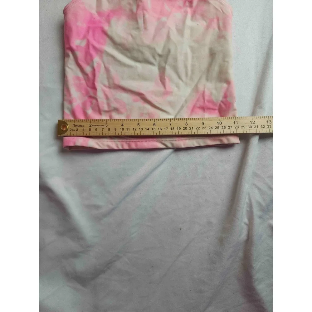 The Children's Place Tank Top Girls Medium 7/8 Pink Tie Dye Double Straps Casual